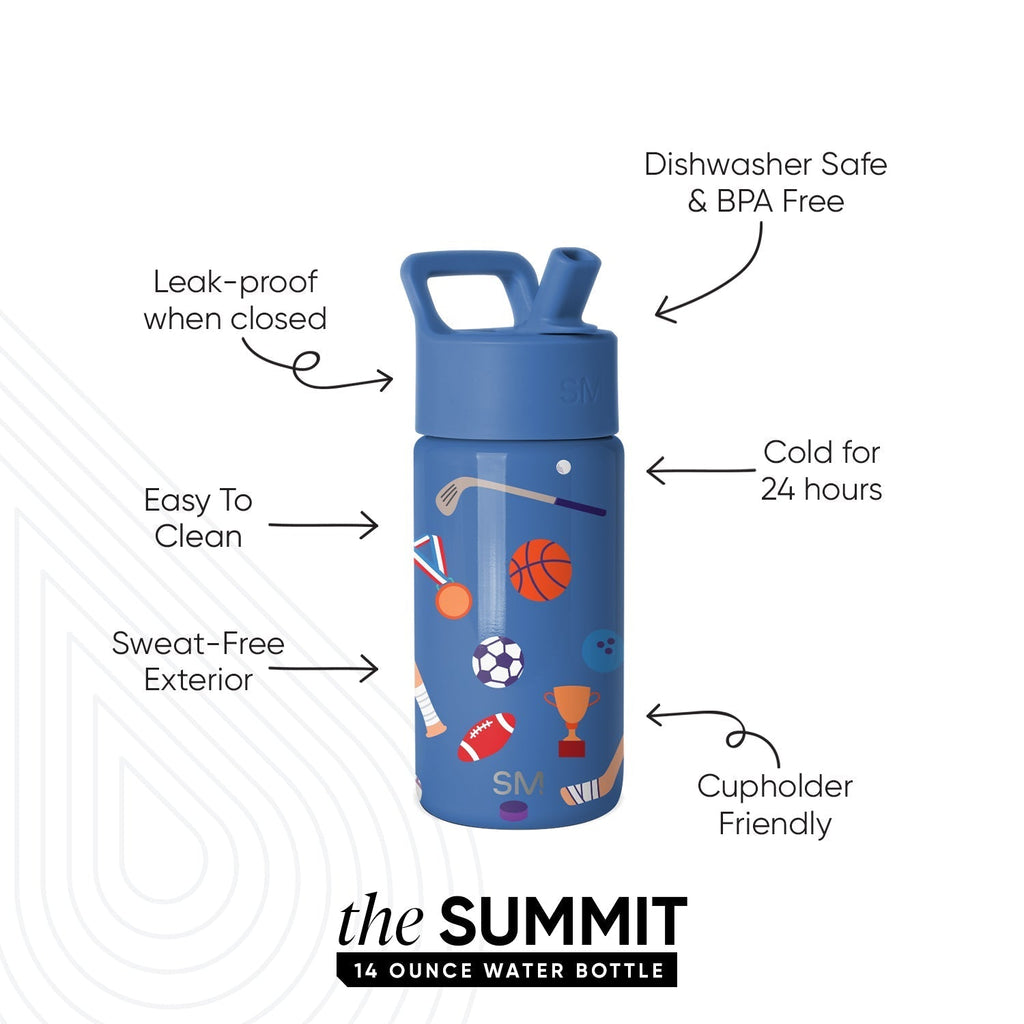 Summit Kids Water Bottle with Straw Lid